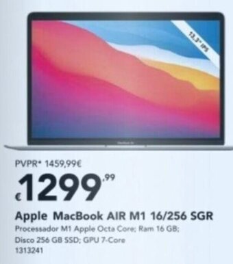 Radio Popular Apple MacBook Air M1 16/256 SGR promoção