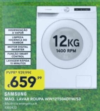 Radio Popular Samsung Maq. lavar roupa 12kg promoção