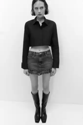 ZARA Minissaia denim trf promoção
