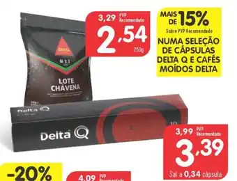 Minipreço Numa Selecao de Capsulas Delta Q Cafes Moidos Delta promoção