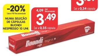 Minipreço Numa Selecao de Capsulas Buondi Nespresso 10 uni. promoção