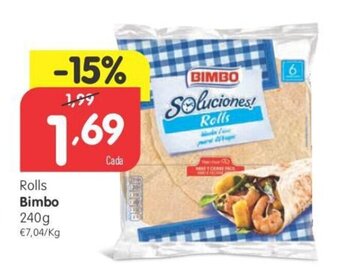 Minipreço Rolls Bimbo 240g promoção