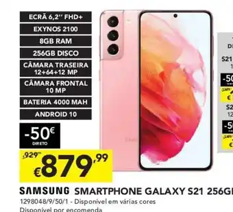 Radio Popular Samsung Smartphone Galaxy S21 256GB promoção