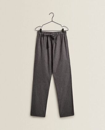ZARA HOME Calças de flanela aos quadrados promoção
