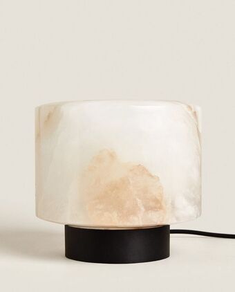 ZARA HOME Candeeiro alabastro cilindro promoção