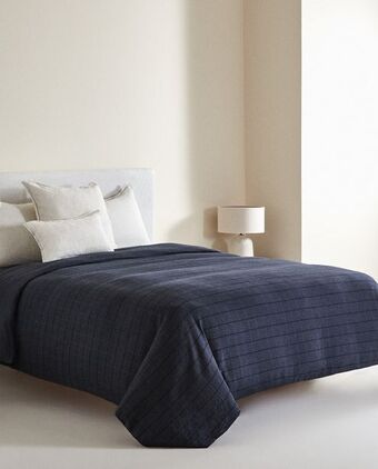 ZARA HOME Capa de edredão reversível flanela promoção