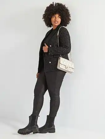 Kiabi Casaco tipo blazer em tweed 'pied-de-poule' promoção