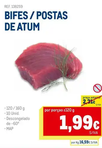 Bifes / Postas de Atum