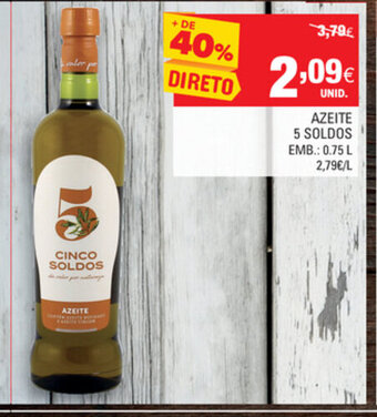 Continente Azeite 5 Soldos 0,75L promoção