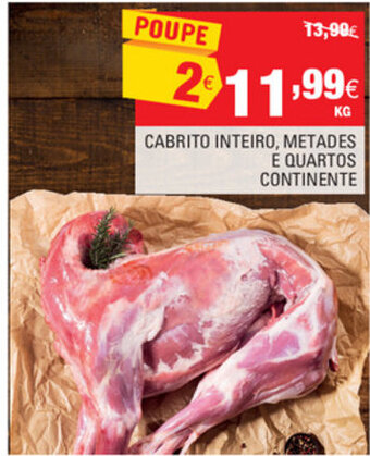 Continente Cabrito Inteiro, Metades e Quartos Continente promoção