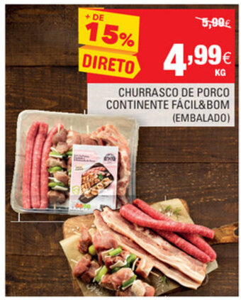 Continente Churrasco de Porco Continente Fácil & Bom promoção