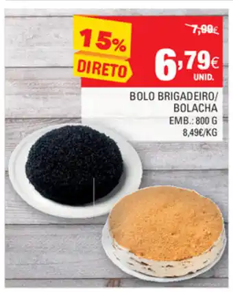 Continente Bolo Brigadeiro / Bolacha 800g promoção