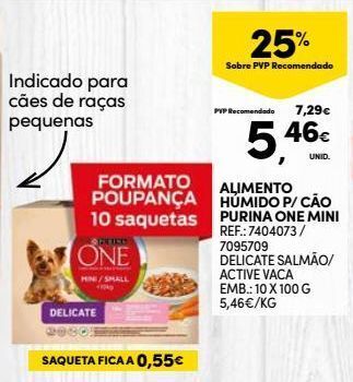 Continente Bom dia Ração para cães purinaone promoção