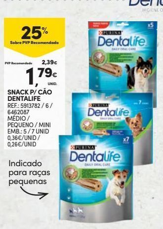 Continente Bom dia Ração para cães dentallife promoção