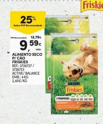 Continente Bom dia Ração para cães friskies promoção