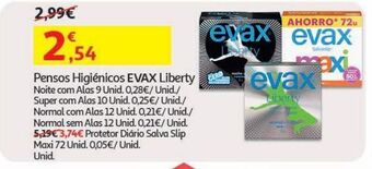 Auchan Pensos higiénicos evax promoção