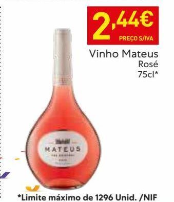 Vinho rosé mateus