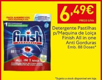 Recheio Detergente finish promoção