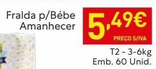 Recheio Fraldas amanhecer promoção