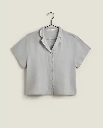 ZARA HOME Camisa linho manga curta promoção