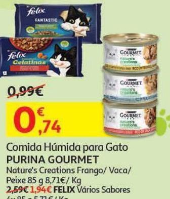 Auchan Comida húmida gato gourmet promoção