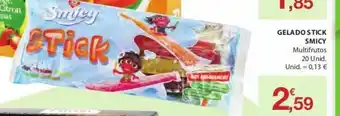 Gelado Stick Smicy 20 Unid