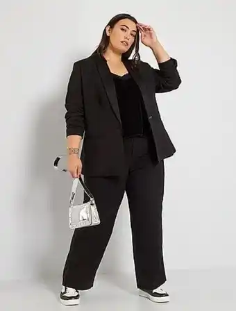 Kiabi Blusão de penas comprido com capuz promoção