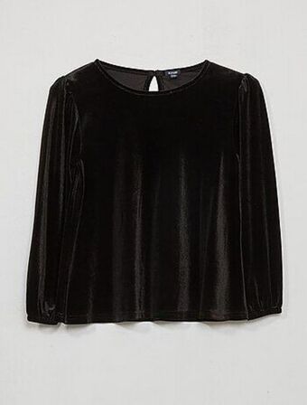 Kiabi T-shirt de gola redonda de bombazina promoção
