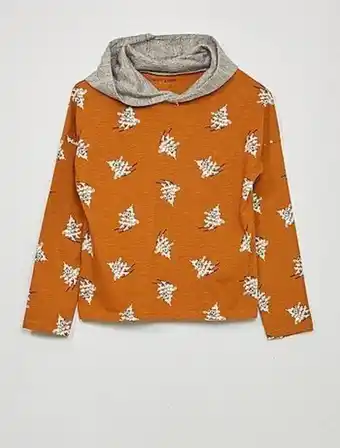 Kiabi Sweatshirt com capuz em algodão promoção