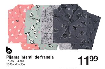Zeeman Pijama Infantil de franela Tallas 134-164 promoção
