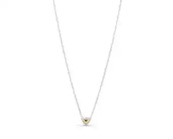 Colar domed golden heart