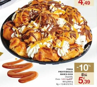 E.Leclerc Pinha Profiteroles Marca Guia 400g/600g promoção