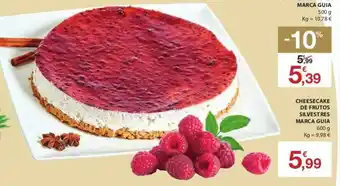 E.Leclerc Cheesecake de Frutos Silvestres Marca Guia 600g promoção