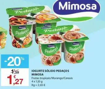 Iogurte Sólido Pedaços Mimosa 4x120g