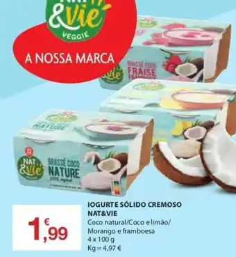 E.Leclerc Iogurte Sólido Cremoso Nat&Vie 4x100g promoção
