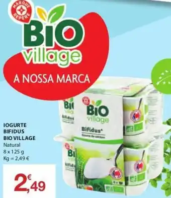 E.Leclerc Iogurte Bifidus Bio Village 8x125g promoção