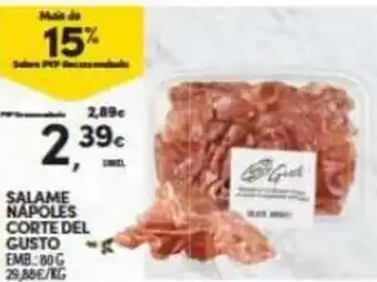 Continente Salame Napoles Corte Del Gusto 80g promoção