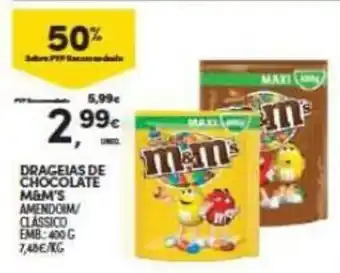 Continente Drageias de Chocolate M&M's 400g promoção