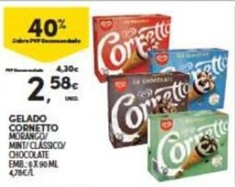 Continente Gelado Cornetto promoção