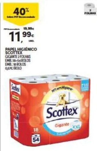Continente Papel Higiénico Scottex promoção