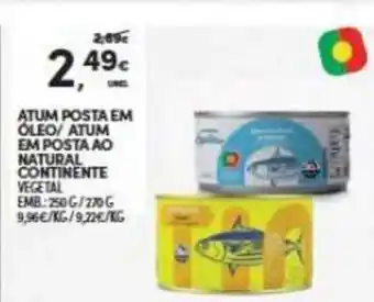 Continente Atum posta em Oleo/ Atum em Posta ao Natural Contiente promoção