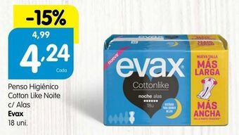 Minipreço Absorvente evax promoção