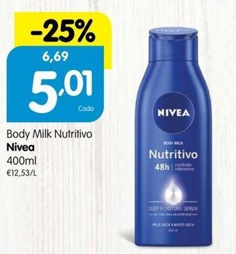 Minipreço Leite hidratante nivea promoção