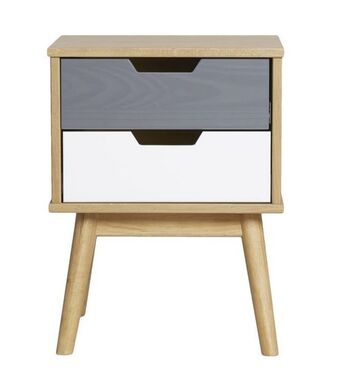 Conforama Mesa de cabeceira 2 gavetas vita promoção