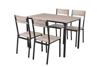 Conforama Conjunto mesa fixa e 4 cadeiras de cozinha caffe promoção