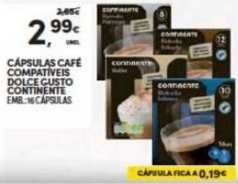 Continente Capsulas Cafe Compativeis Dolce Gusto Continente Poupanca promoção