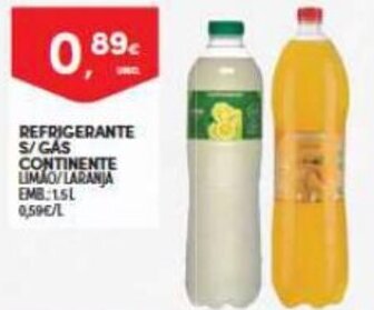 Continente Refrigerante s/ gas continente 1.5L promoção
