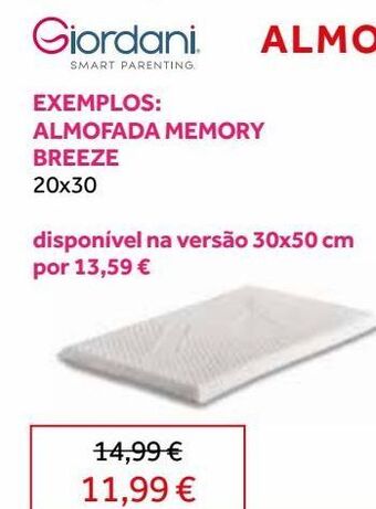 Prénatal Almofadas giordani promoção
