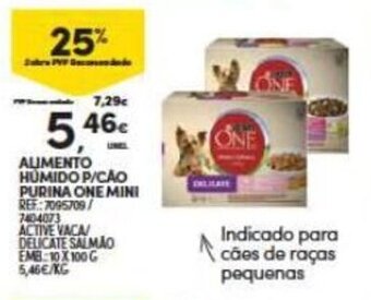 Continente Alimento Humido p/ Cao Purina One Mini promoção