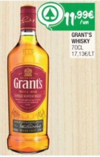 Spar Grant's Whisky 70cl promoção